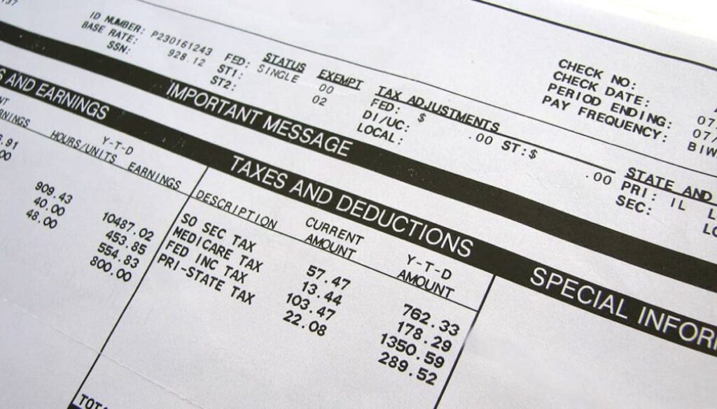 Pay stub